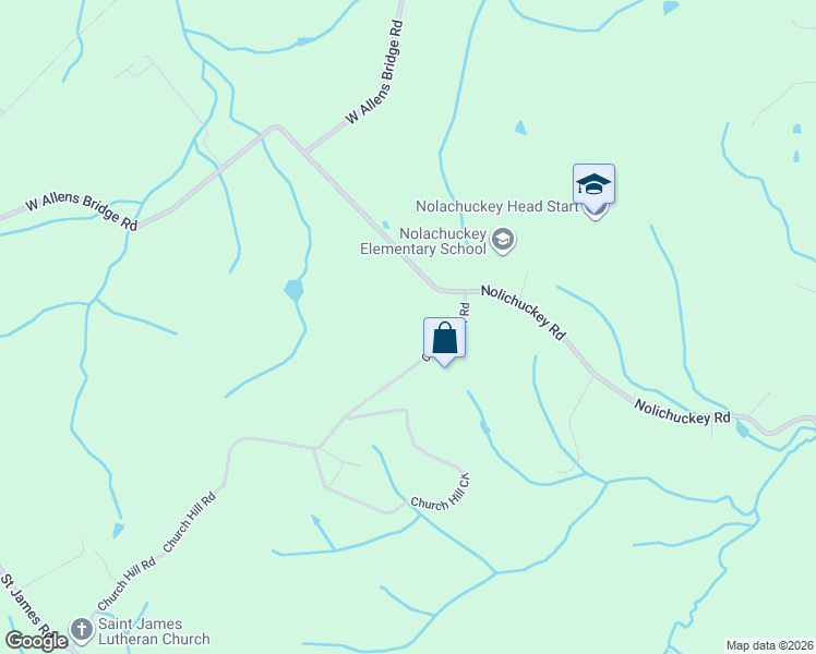 map of restaurants, bars, coffee shops, grocery stores, and more near 410 Nolichuckey Road in Greeneville