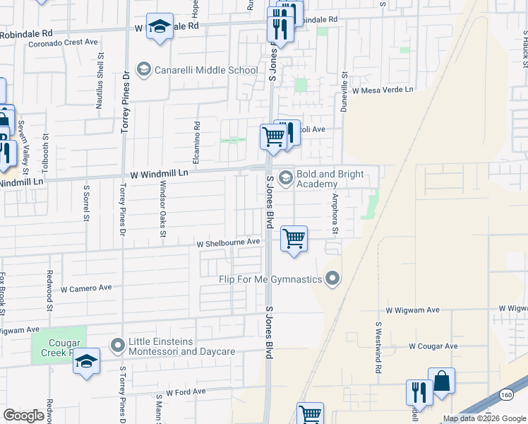 map of restaurants, bars, coffee shops, grocery stores, and more near 6094 Pirates Delight Avenue in Las Vegas