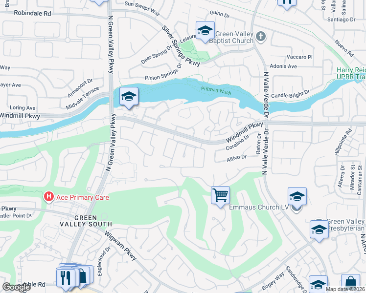 map of restaurants, bars, coffee shops, grocery stores, and more near 2014 Catalina Marie Avenue in Henderson