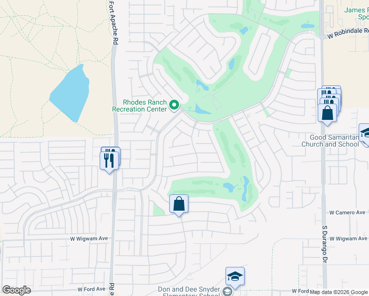map of restaurants, bars, coffee shops, grocery stores, and more near 131 Water Hazard Lane in Las Vegas