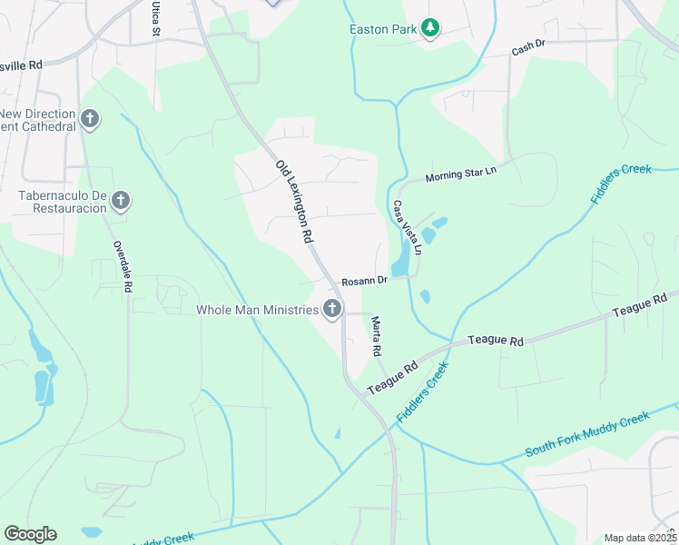 map of restaurants, bars, coffee shops, grocery stores, and more near 3863 Old Lexington Road in Winston-Salem