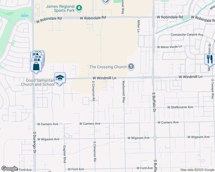 map of restaurants, bars, coffee shops, grocery stores, and more near 8154 Rockflower Street in Las Vegas