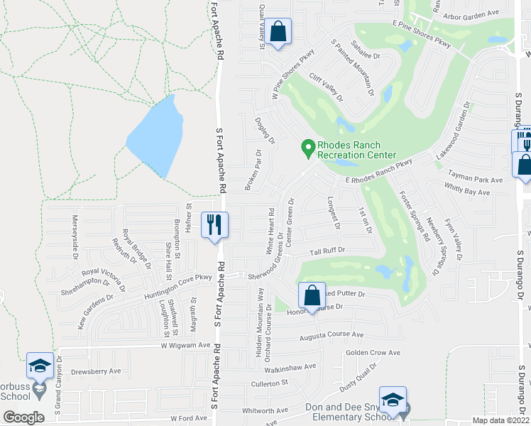 map of restaurants, bars, coffee shops, grocery stores, and more near 238 Garden Trellis Court in Las Vegas