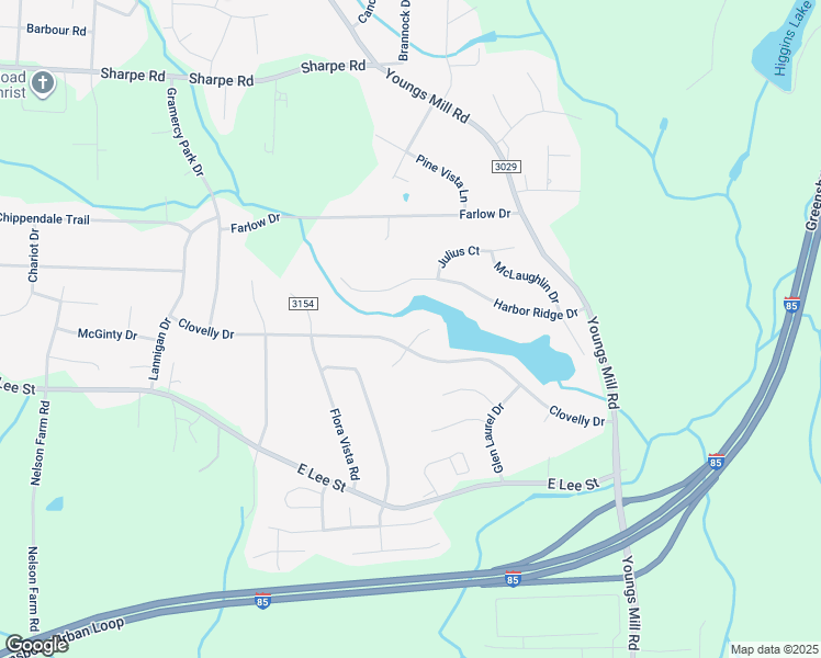 map of restaurants, bars, coffee shops, grocery stores, and more near 2206 Cabin Court in Greensboro