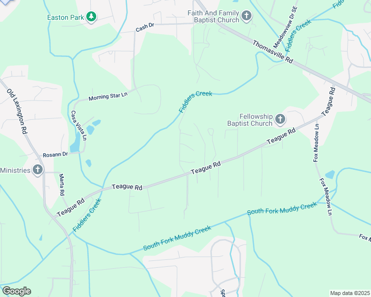 map of restaurants, bars, coffee shops, grocery stores, and more near 1017 Rock Knoll Court in Winston-Salem