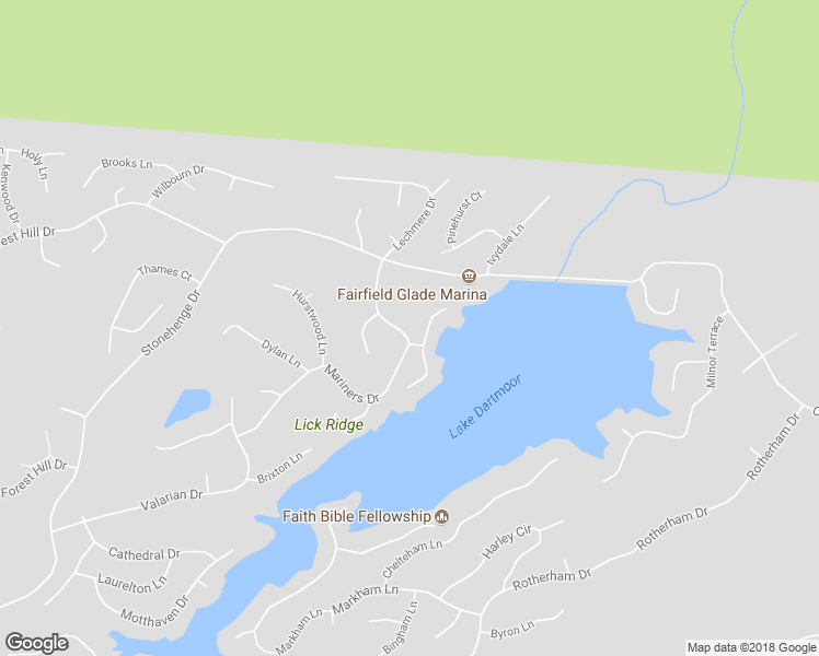 map of restaurants, bars, coffee shops, grocery stores, and more near 119 Mariners Drive in Crossville