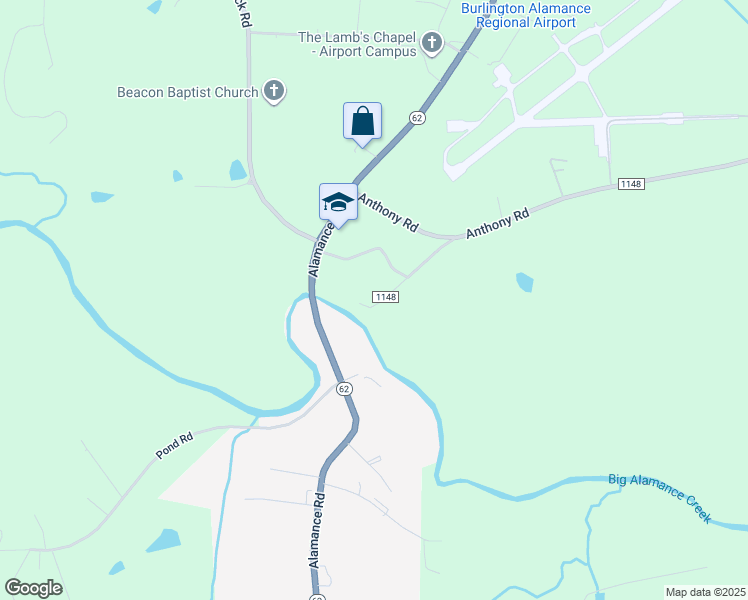 map of restaurants, bars, coffee shops, grocery stores, and more near 2843 Pine Trail Road in Burlington