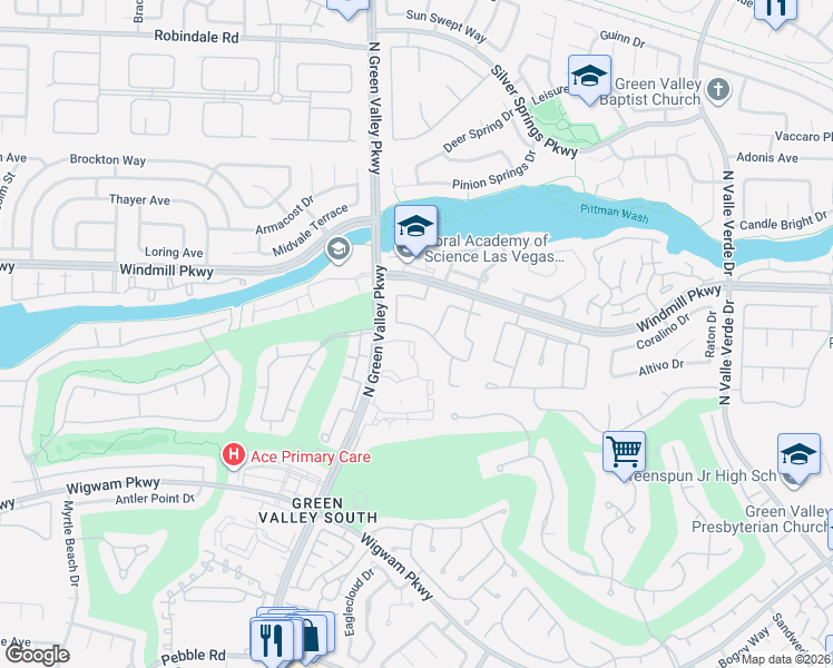 map of restaurants, bars, coffee shops, grocery stores, and more near 187 Reed Lane in Henderson