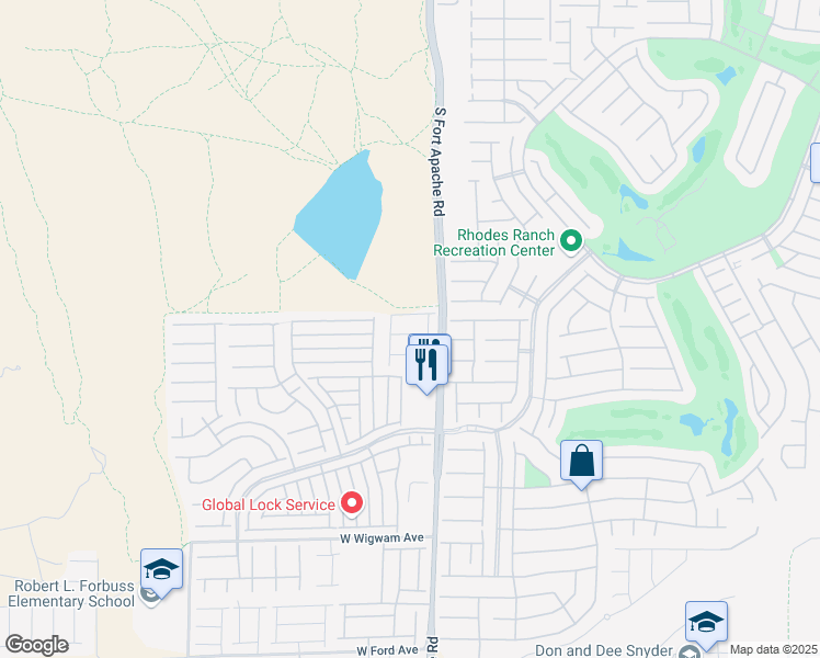 map of restaurants, bars, coffee shops, grocery stores, and more near 9456 Brough Avenue in Las Vegas