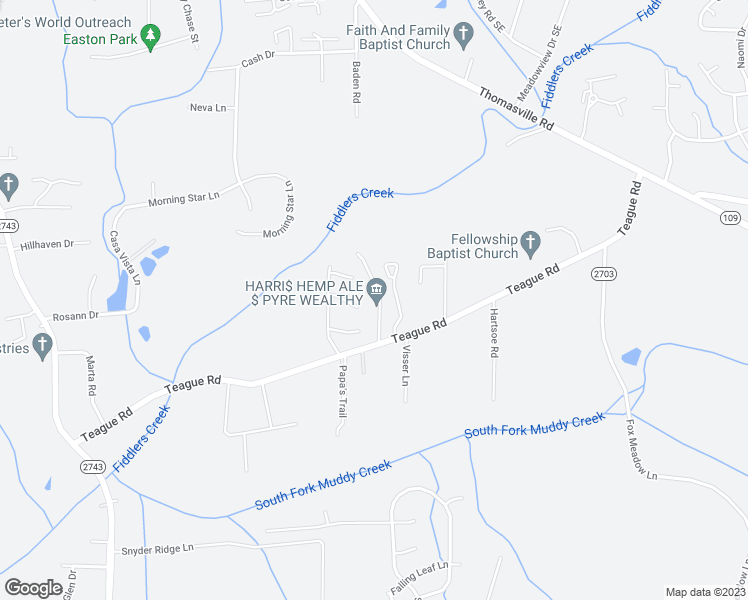 map of restaurants, bars, coffee shops, grocery stores, and more near 4047 Greene Haven Drive in Winston-Salem