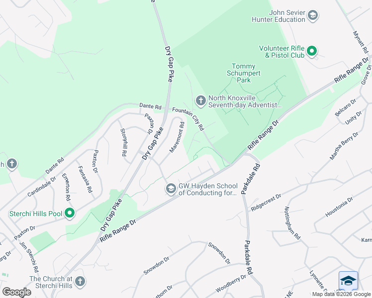 map of restaurants, bars, coffee shops, grocery stores, and more near 1548 Maremont Road in Knoxville