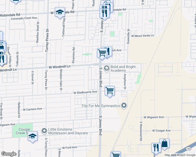 map of restaurants, bars, coffee shops, grocery stores, and more near 6108 Wild Waters Ave in Las Vegas
