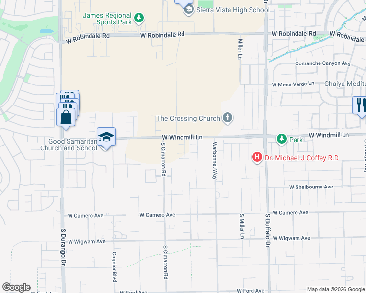 map of restaurants, bars, coffee shops, grocery stores, and more near 8121 Bearpoppy Court in Las Vegas