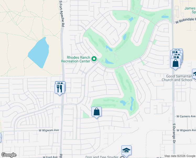 map of restaurants, bars, coffee shops, grocery stores, and more near 402 Hidden Hole Drive in Las Vegas