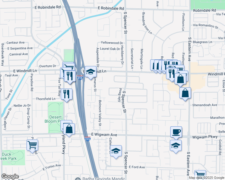 map of restaurants, bars, coffee shops, grocery stores, and more near 1673 Golden Vista Drive in Las Vegas