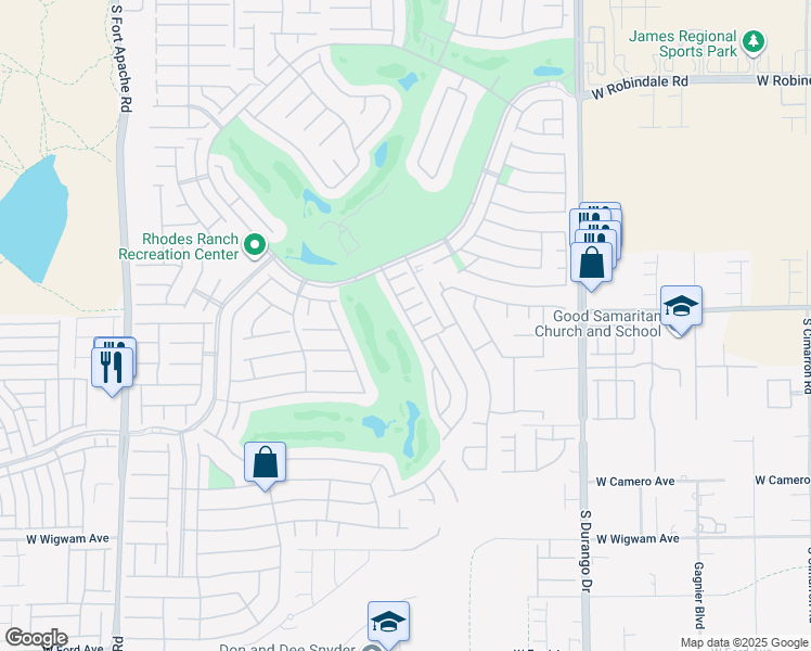 map of restaurants, bars, coffee shops, grocery stores, and more near 395 Foster Springs Road in Las Vegas
