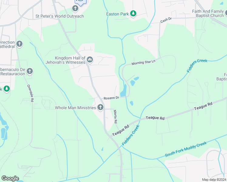 map of restaurants, bars, coffee shops, grocery stores, and more near 3816 Spring Branch Drive in Winston-Salem