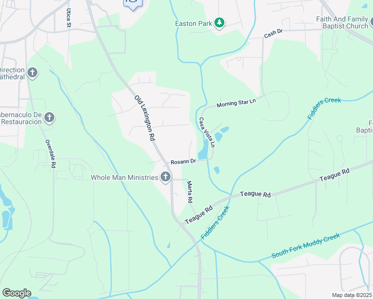 map of restaurants, bars, coffee shops, grocery stores, and more near 3816 Spring Branch Drive in Winston-Salem
