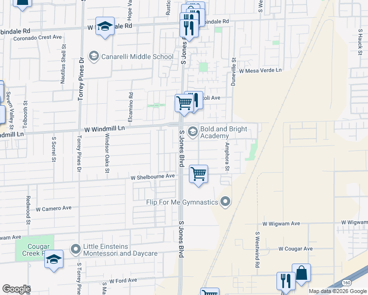 map of restaurants, bars, coffee shops, grocery stores, and more near 6094 Pirates Delight Avenue in Las Vegas