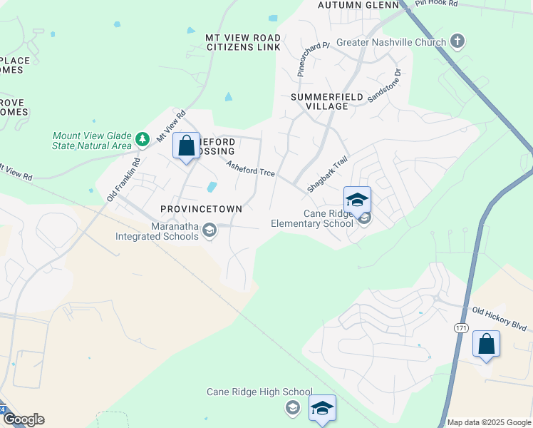 map of restaurants, bars, coffee shops, grocery stores, and more near 6100 Bent Wood Drive in Nashville