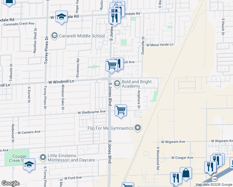 map of restaurants, bars, coffee shops, grocery stores, and more near 6034 Pirates Delight Avenue in Las Vegas