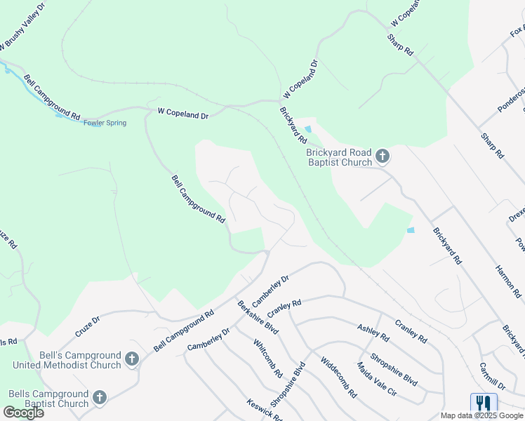 map of restaurants, bars, coffee shops, grocery stores, and more near 2233 Cripple Oak Lane in Powell
