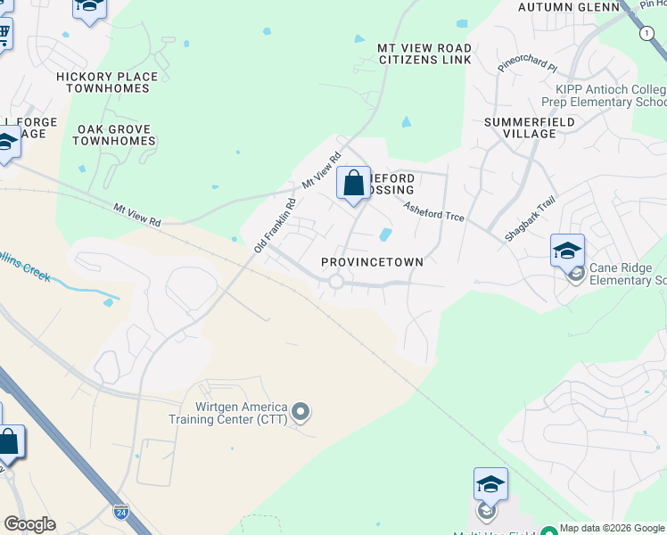 map of restaurants, bars, coffee shops, grocery stores, and more near 5497 Cedar Ash Crossing in Nashville