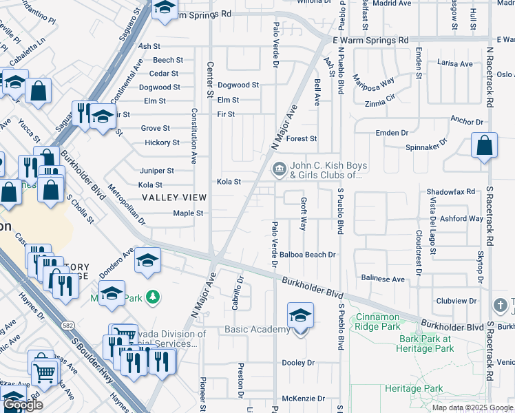 map of restaurants, bars, coffee shops, grocery stores, and more near 306 Eastminister Court in Henderson
