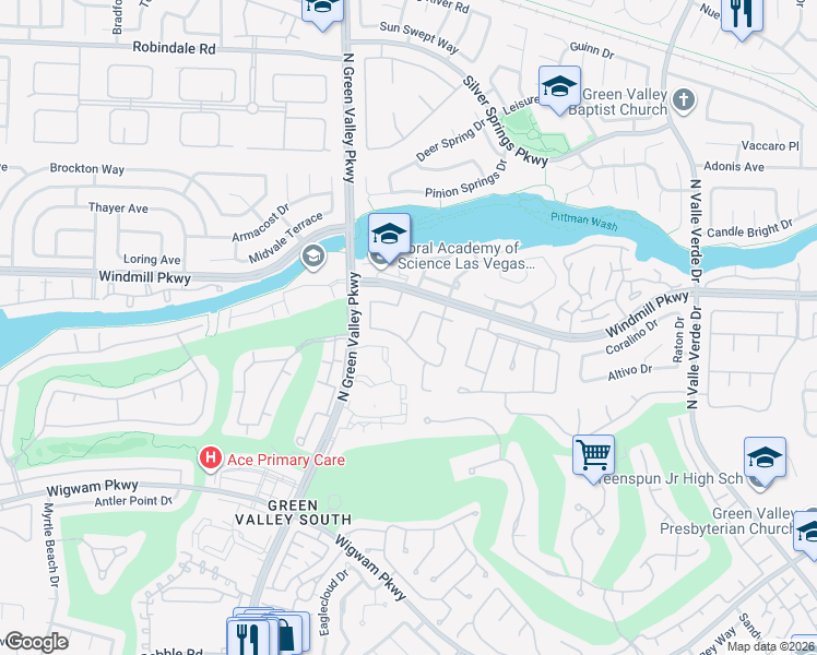 map of restaurants, bars, coffee shops, grocery stores, and more near 187 Reed Lane in Henderson