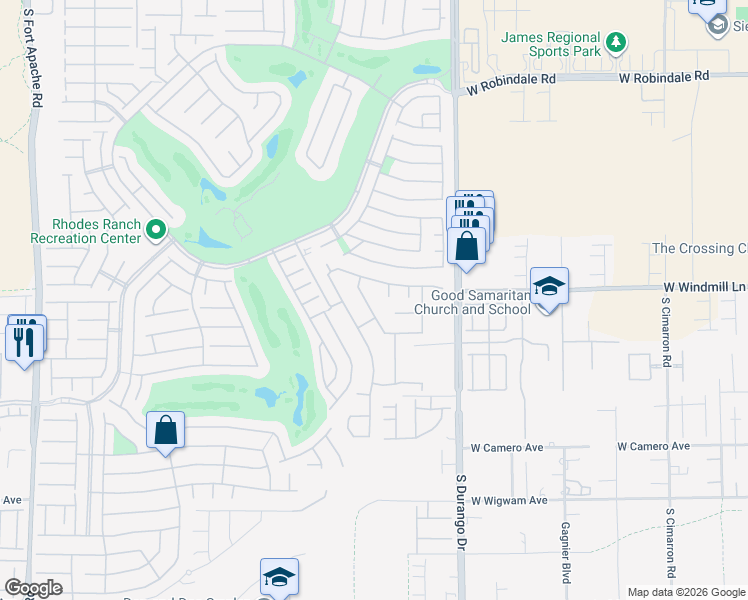 map of restaurants, bars, coffee shops, grocery stores, and more near 442 Dynacraft Street in Las Vegas
