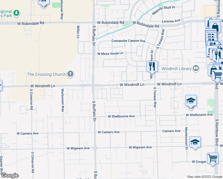 map of restaurants, bars, coffee shops, grocery stores, and more near 8116 Altamont Ridge Street in Las Vegas
