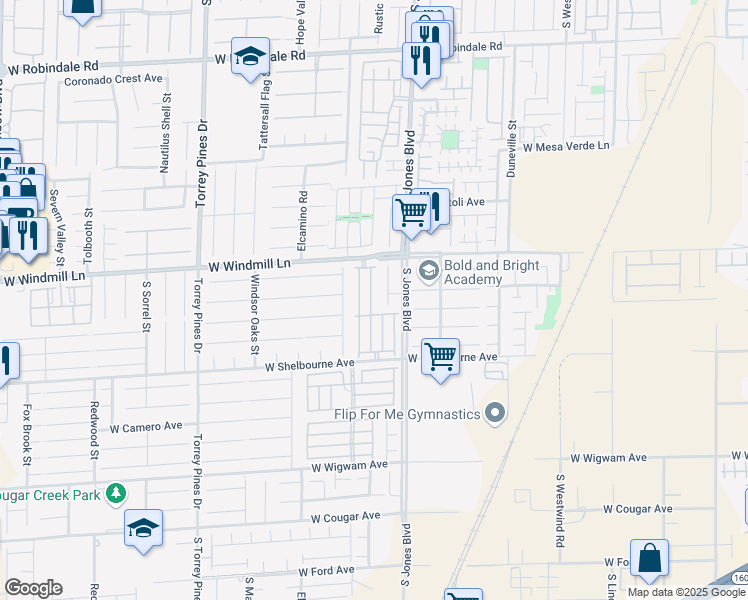 map of restaurants, bars, coffee shops, grocery stores, and more near 8174 Misty Sage Street in Las Vegas