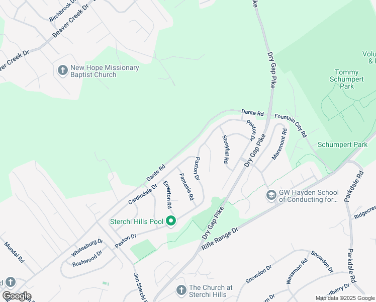 map of restaurants, bars, coffee shops, grocery stores, and more near 7023 Cardindale Drive in Knoxville