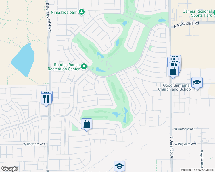map of restaurants, bars, coffee shops, grocery stores, and more near 412 1st on Drive in Las Vegas