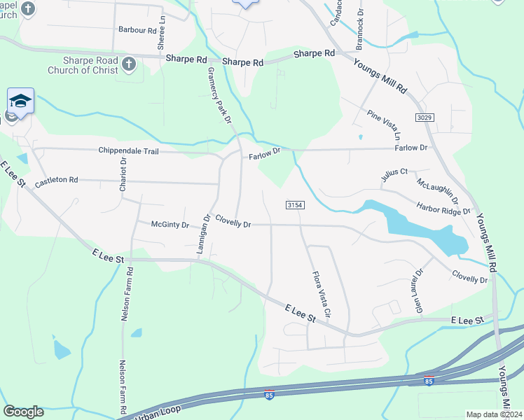 map of restaurants, bars, coffee shops, grocery stores, and more near 2292 Rothwood Acres Road in Greensboro