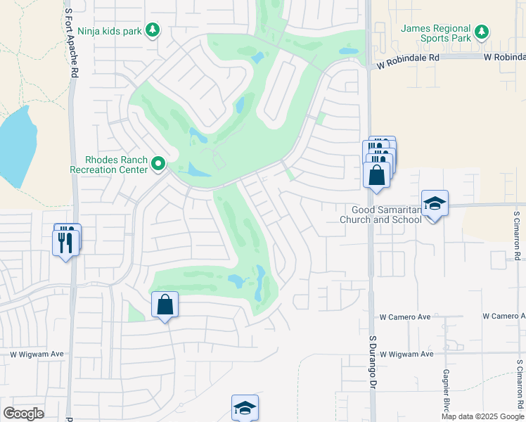 map of restaurants, bars, coffee shops, grocery stores, and more near 60 Dixie Springs Court in Las Vegas