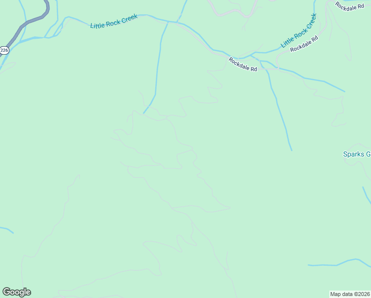 map of restaurants, bars, coffee shops, grocery stores, and more near Rockdale Road in Bakersville