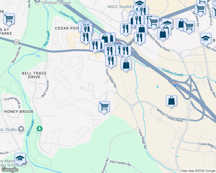 map of restaurants, bars, coffee shops, grocery stores, and more near 209 Chimneytop Drive in Nashville