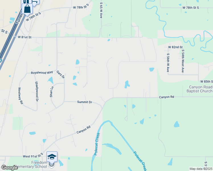 map of restaurants, bars, coffee shops, grocery stores, and more near 8422 Hillwood Drive in Tulsa
