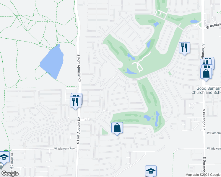 map of restaurants, bars, coffee shops, grocery stores, and more near 402 Center Green Drive in Las Vegas