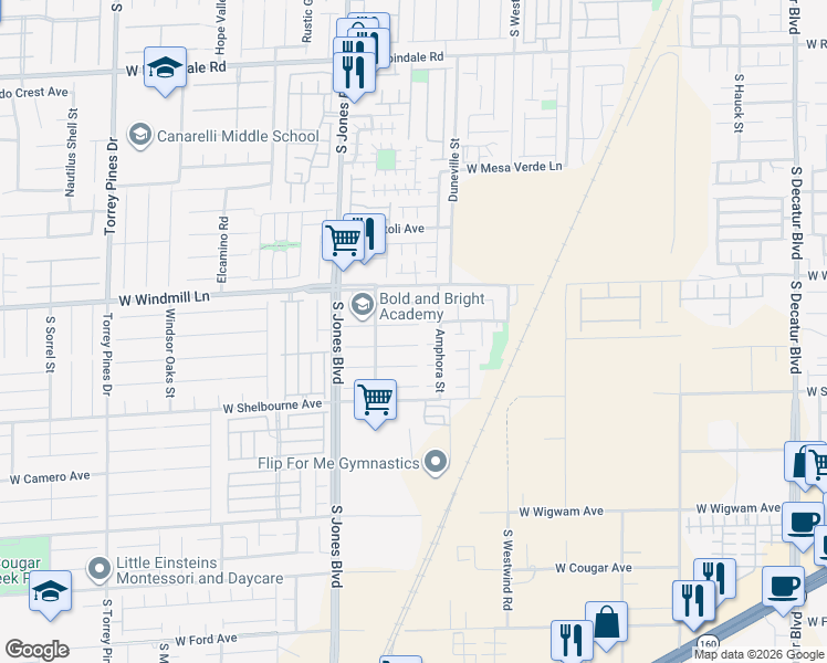 map of restaurants, bars, coffee shops, grocery stores, and more near 5897 Atlantis Dream Avenue in Las Vegas