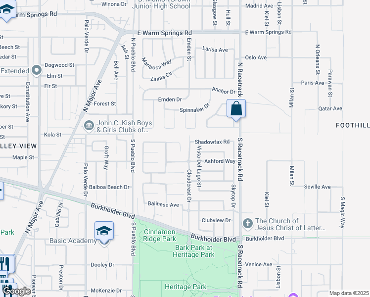 map of restaurants, bars, coffee shops, grocery stores, and more near 114 Mango Court in Henderson