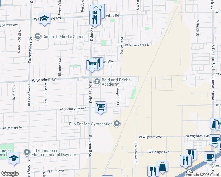map of restaurants, bars, coffee shops, grocery stores, and more near 5897 Atlantis Dream Avenue in Las Vegas