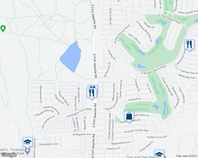map of restaurants, bars, coffee shops, grocery stores, and more near 377 Trailing Putt Way in Las Vegas