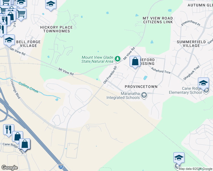 map of restaurants, bars, coffee shops, grocery stores, and more near 1014 Halifax Lane in Nashville