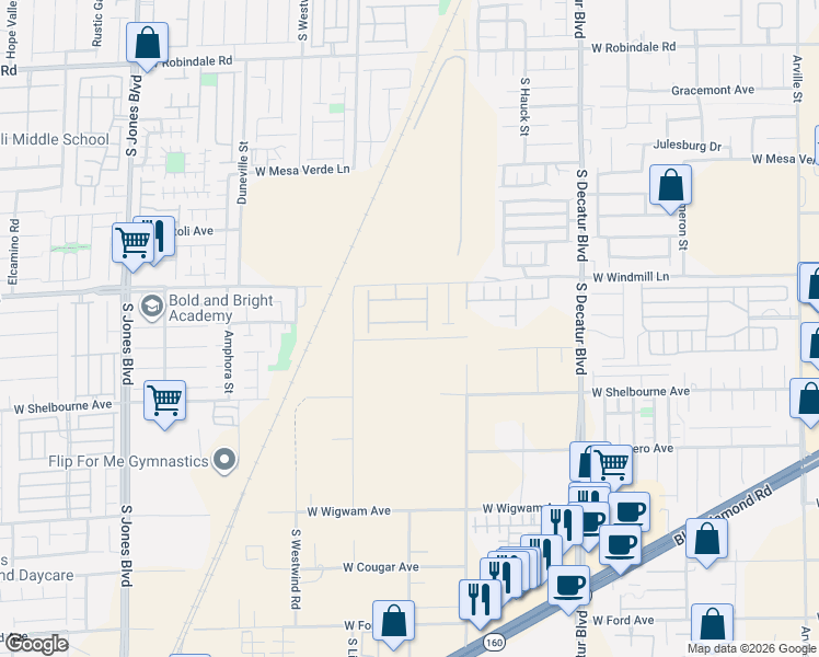 map of restaurants, bars, coffee shops, grocery stores, and more near 5349 Jacob Peace Avenue in Las Vegas