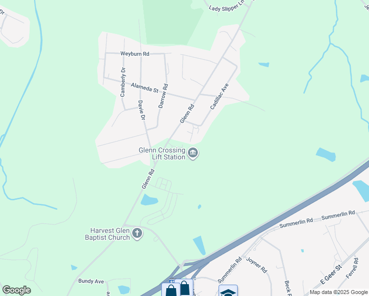 map of restaurants, bars, coffee shops, grocery stores, and more near 3700-3724 Glenn Road in Durham