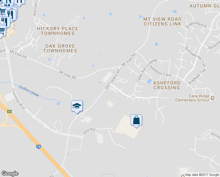 map of restaurants, bars, coffee shops, grocery stores, and more near 1002 Halifax Lane in Nashville