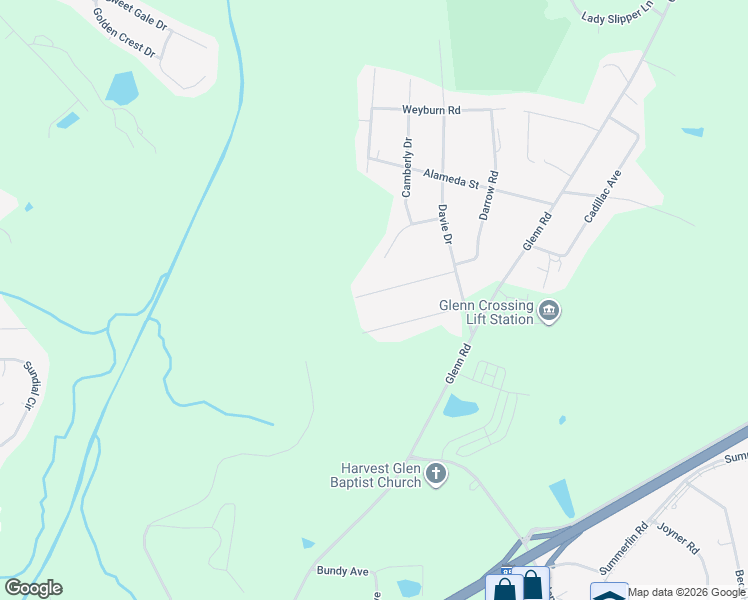 map of restaurants, bars, coffee shops, grocery stores, and more near 3610 Wishart Street in Durham