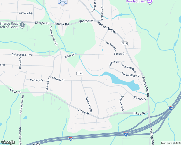 map of restaurants, bars, coffee shops, grocery stores, and more near 4242 Harbor Ridge Drive in Greensboro